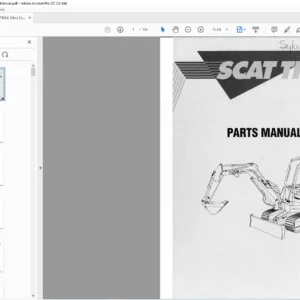 SCAT TRAK Mini Excavator 535 Parts Manual - PDF DOWNLOAD