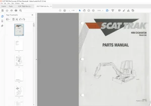 SCAT TRAK Mini Excavator 545 Parts Manual - PDF DOWNLOAD
