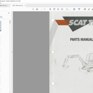 SCAT TRAK Mini Excavator 545 Parts Manual - PDF DOWNLOAD