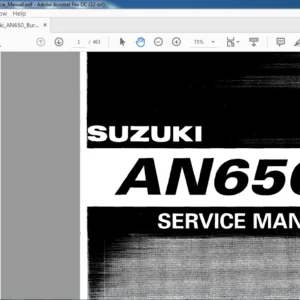 SUZUKI AN650 SERVICE MANUAL - PDF DOWNLOAD