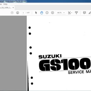 SUZUKI GS1000 SERVICE MANUAL - PDF DOWNLOAD