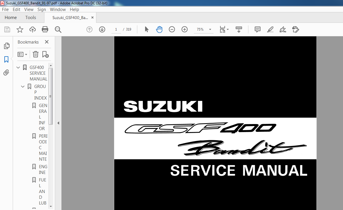 SUZUKI GSF400 BANDIT SERVICE MANUAL PDF DOWNLOAD HeyDownloads