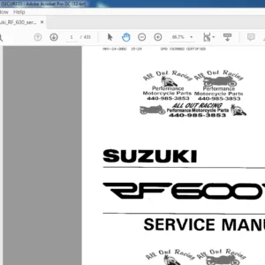 SUZUKI RF 600R  SERVICE MANUAL - PDF DOWNLOAD