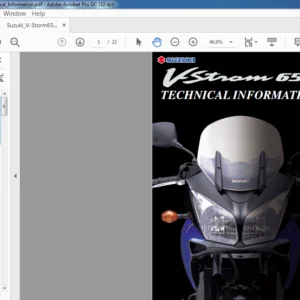 SUZUKI V STROM 650 TECHNICAL INFORMATION SERVICE MANUAL - PDF DOWNLOAD