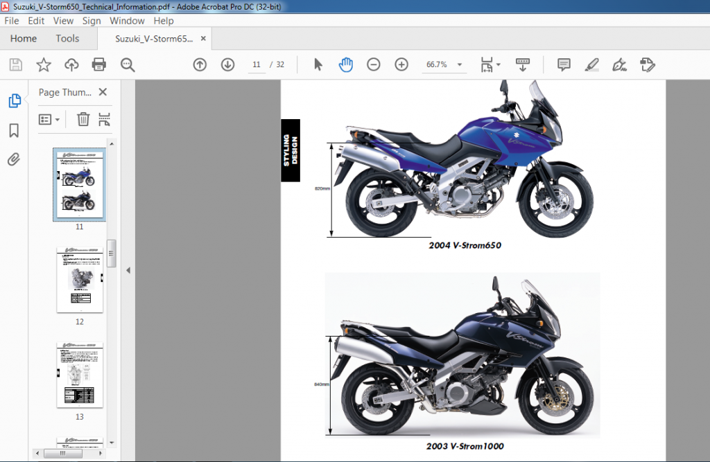 SUZUKI V STROM 650 TECHNICAL INFORMATION SERVICE MANUAL - PDF DOWNLOAD ...