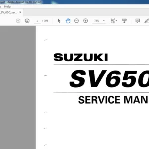 SUZUKI SV 650 SERVICE MANUAL  - PDF DOOWNLOAD