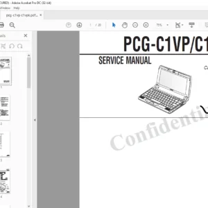 Sony PCG-C1VP C1VPK NOTEBOOK Computer Laptop SERVICE MANUAL - PDF DOWNLOAD