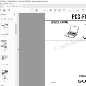 Sony PCG-FX210 NOTEBOOK COMPUTER SERVICE MANUAL - PDF DOWNLOAD