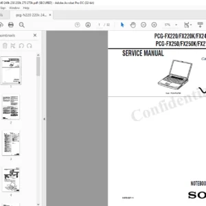 Sony PCG-FX220 FX220K FX240 FX240K PCG-FX250 FX250K FX270 FX270K NOTEBOOK COMPUTER SERVICE MANUAL - PDF DOWNLOAD
