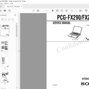 Sony PCG-FX290 FX290K NOTEBOOK COMPUTER SERVICE MANUAL - PDF DOWNLOAD