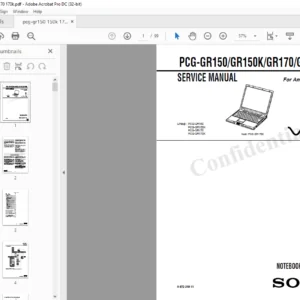 Sony PCG-GR150 GR150K GR170 GR170K NOTEBOOK COMPUTER SERVICE MANUAL - PDF DOWNLOAD