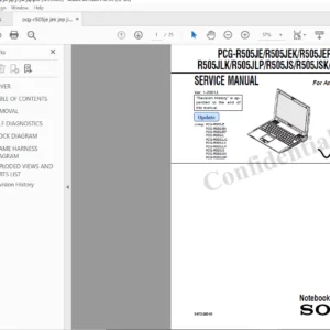 Sony PCG-R505JE R505JEK R505JEP R505JL R505JLK R505JLP R505JS R505JSK R505JSP NOTEBOOK COMPUTER SERVICE MANUAL - PDF DOWNLOAD