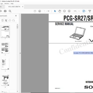 Sony PCG-SR27 SR27K NOTEBOOK COMPUTER SERVICE MANUAL - PDF DOWNLOAD