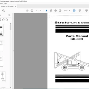 Strato-Lift & Boom SB-30R Parts Manual - PDF DOWNLOAD