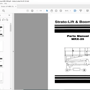 Strato-Lift MRX-25 Parts Manual - PDF DOWNLOAD