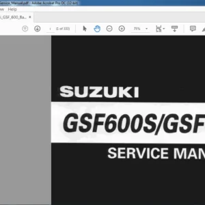 Suzuki GSF600S GSF600 SERVICE MANUAL  - PDF DOWNLOAD