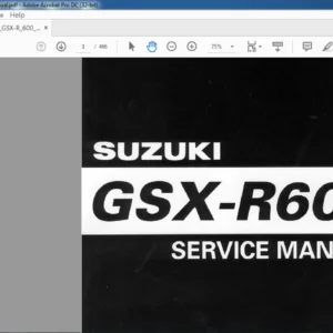 Suzuki GSX-R600 SERVICE MANUAL  - PDF DOWNLOAD
