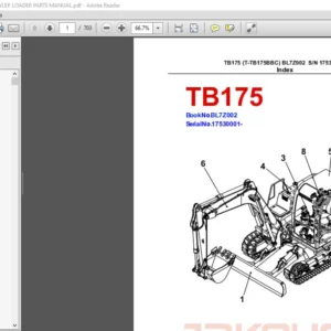 TAKEUCHI TB175 BL7Z002 CRAWLER LOADER PARTS MANUAL - PDF DOWNLOAD