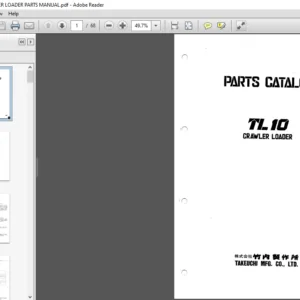 TAKEUCHI TL10 CRAWLER LOADER PARTS MANUAL - PDF DOWNLOAD