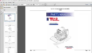 TAKEUCHI TL12 (P-TL12-AD) CRAWLER LOADER PARTS MANUAL - PDF DOWNLOAD