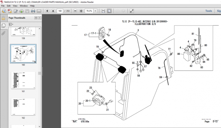 TAKEUCHI TL12 (P-TL12-AD) CRAWLER LOADER PARTS MANUAL - PDF DOWNLOAD ...