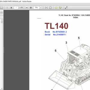 TAKEUCHI TL140 BT9Z009-2 CRAWLER LOADER PARTS MANUAL - PDF DOWNLOAD