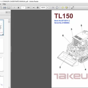 TAKEUCHI TL150 BT7Z011-2 CRAWLER LOADER PARTS MANUAL - PDF DOWNLOAD