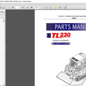 TAKEUCHI TL230 BUZ1004 CRAWLER LOADER PARTS MANUAL - PDF DOWNLOAD