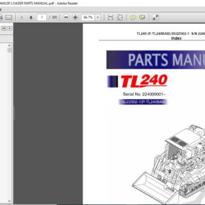 TAKEUCHI TL240 BU2Z002-1 CRAWLER LOADER PARTS MANUAL - PDF DOWNLOAD