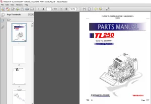 TAKEUCHI TL250 BU3Z004-1 CRAWLER LOADER PARTS MANUAL - PDF DOWNLOAD