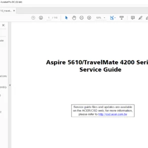 Aspire 5610TravelMate 4200 Series Laptop Service Guide Manual -PDF DOWNLOAD
