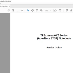 TI Extensa 61X Series (AcerNote 370P) Notebook Laptop Service Guide Manual - PDF DOWNLOAD