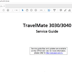 TravelMate 3030 3040  Laptop  Guide Service Manual - PDF DOWNLOAD