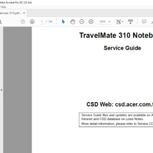 TravelMate 310 Notebook Laptop  Service Guide Manual - PDF DOWNLOAD