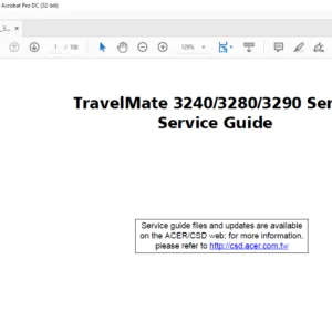TravelMate  3240 3280 3290 Series Laptop Service Guide Manual - PDF DOWNLOAD