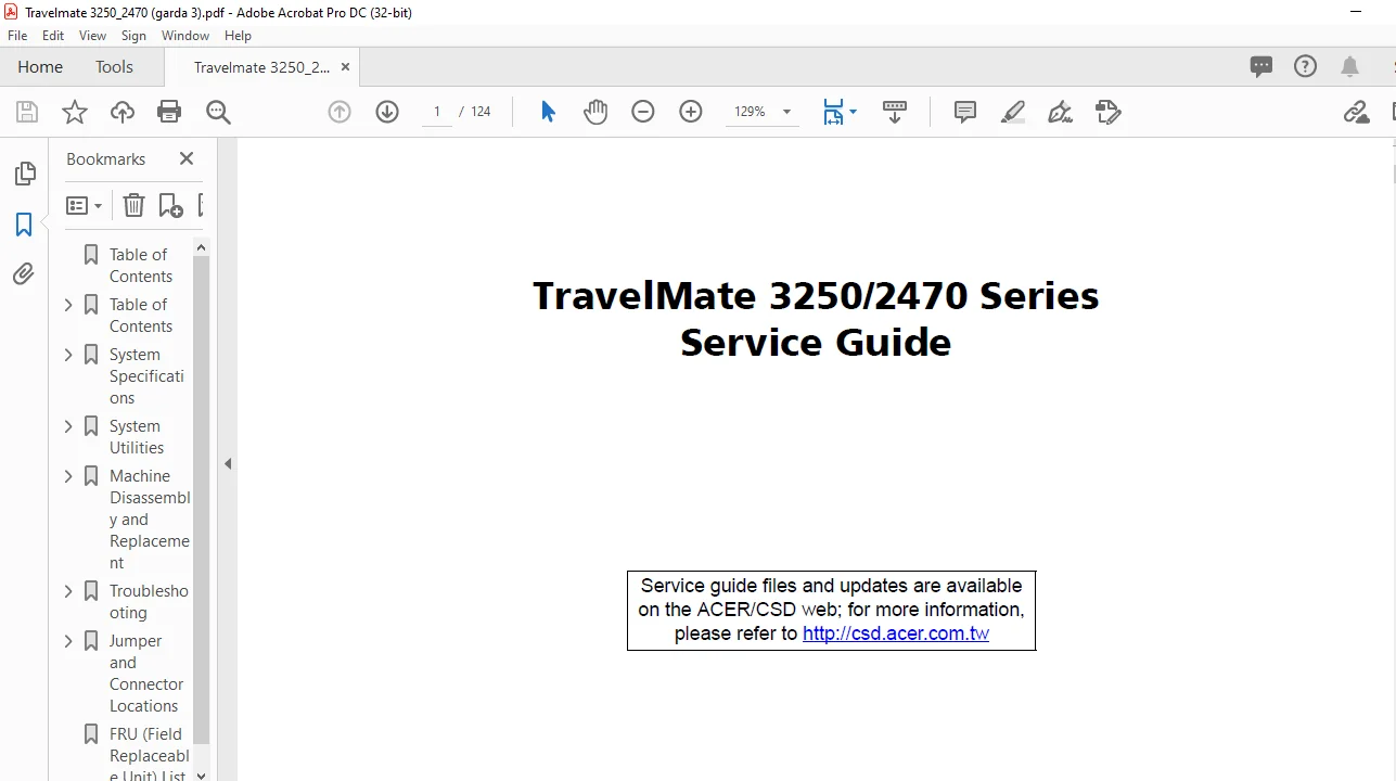 TravelMate 3250 2470 Series Laptop Service Guide Manual - PDF DOWNLOAD - Image 2