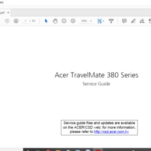 TravelMate 380 Series Laptop  Service Guide Manual - PDF DOWNLOAD