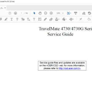 TravelMate 4730 4730G Series Laptop Service Guide Manual - PDF DOWNLOAD