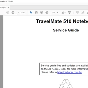 TravelMate 505 Notebook Laptop Service Guide Manual - PDF DOWNLOAD