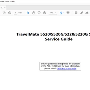 TravelMate 5520 5520G 5220 5220G Series Laptop  Service Guide Manual - PDF DOWNLOAD