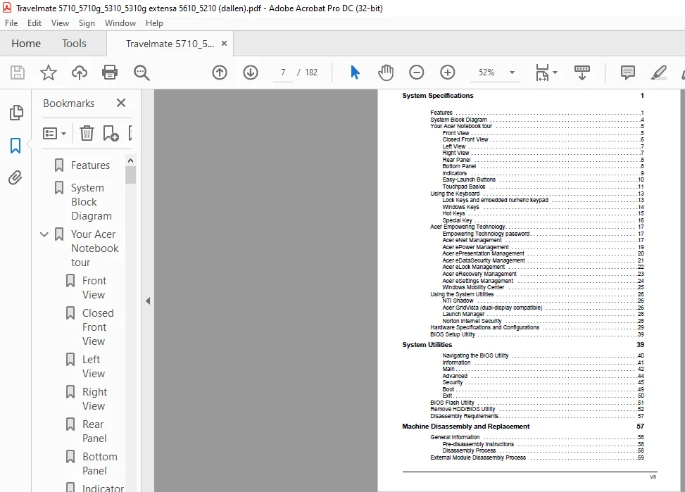 TravelMate 5710 5310 Series Extensa 5610 5210 Series Laptop Service Guide Manual - PDF DOWNLOAD - Image 3