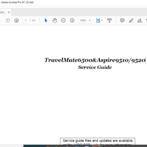 TravelMate 6500 Aspire9510 9520 Laptop Service Guide Manual - PDF DOWNLOAD