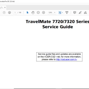 TravelMate 7720 7320 Series Laptop Service Guide Manual - PDF DOWNLOAD
