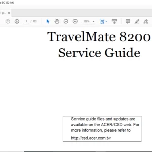 TravelMate 8200 Laptop Service Guide Manual - PDF DOWNLOAD