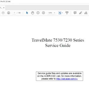 TravelMate 7530 7230 Series Laptop Service Guide Manual - PDF DOWNLOAD