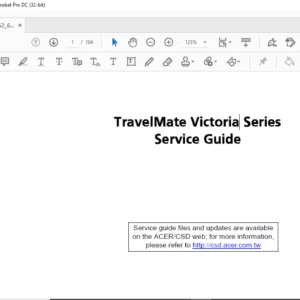 TravelMate Victoria Series Laptop Service Guide Manual - PDF DOWNLOAD