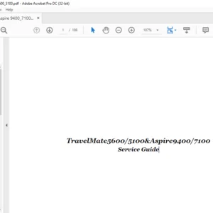 TravelMate5600 5100 Aspire9400 7100 Laptop Service Guide - PDF DOWNLOAD