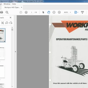 Workpro 440 Operator Maintenance & Parts Manual - PDF DOWNLOAD