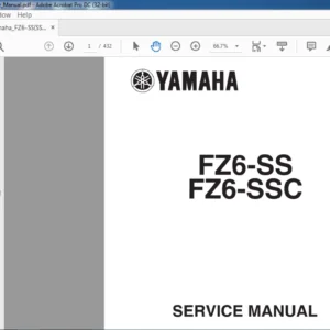 YAMAHA FZ6-SS FZ6-SSC SERVICE MANUAL - PDF DOWNLOAD