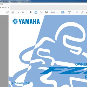 YAMAHA FZ6-SS OWNER'S MANUAL - PDF DOWNLOAD